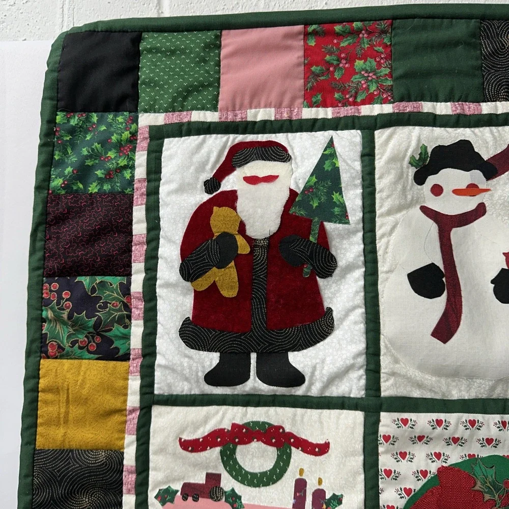 Quilted Christmas Wall Hanging Handmade 34